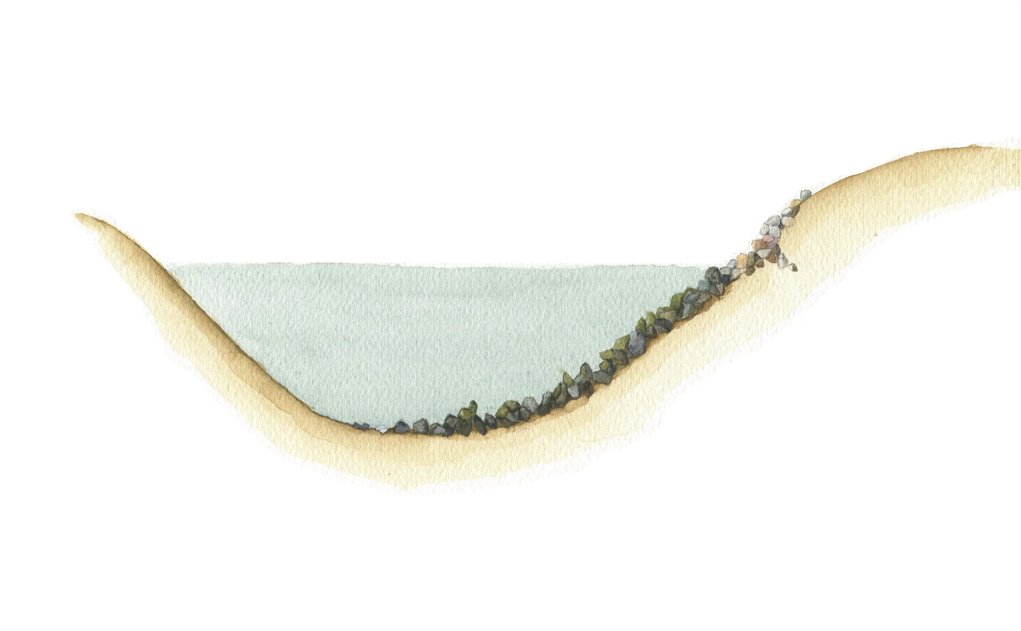 Stones on bank - Dick Klees